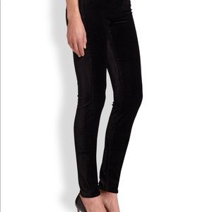Velvet skinny leg jeans